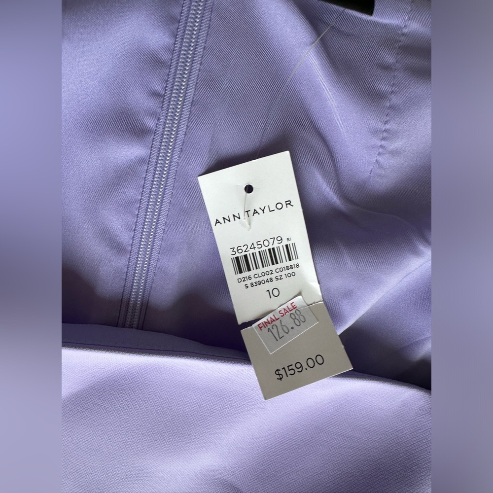 New Ann Taylor Lavender Square Neck Dress - Picture 4 of 14